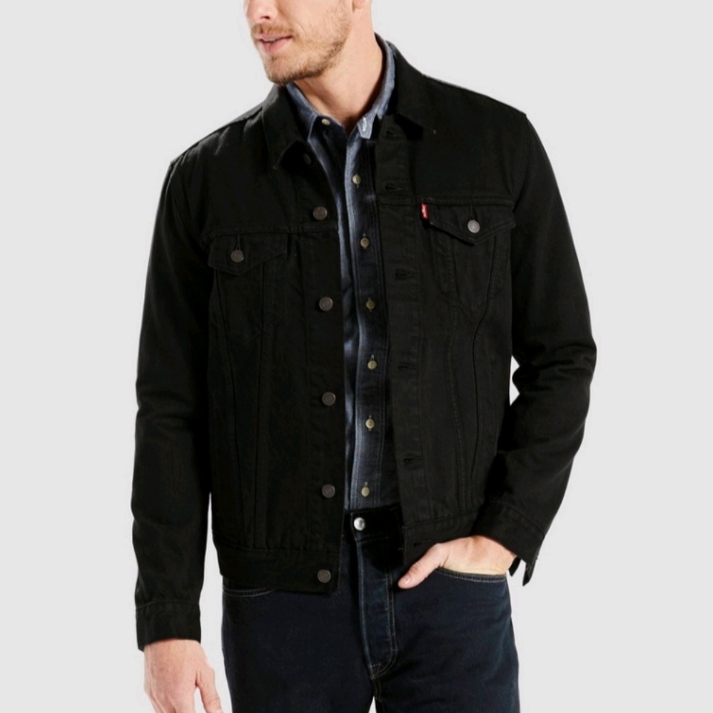 Levi's Long Sleeve Trucker Jacket - Black Denim